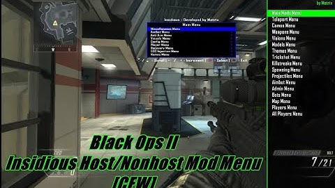 BO2 Insidious by Matrix 1.19 Host + Offhost + Pregame PS3 SPRX Mod Menu