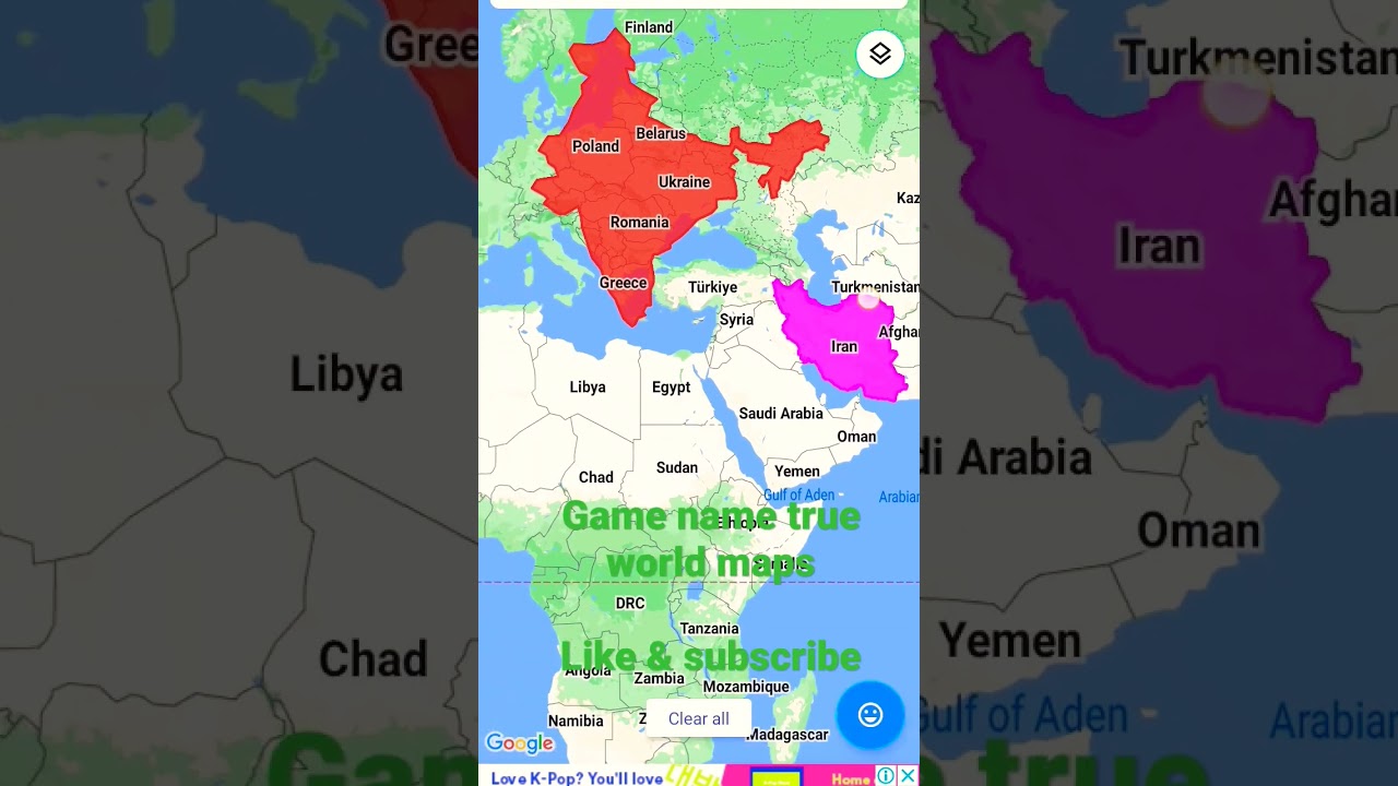 game name:true world maps👍