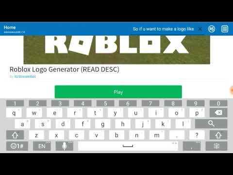 How To Get A Roblox Logo Generator Read Desc Youtube