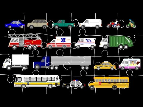 Street Vehicles Jigsaw Puzzle - Cars & Trucks - The Kids' Picture Show (Fun & Educational)