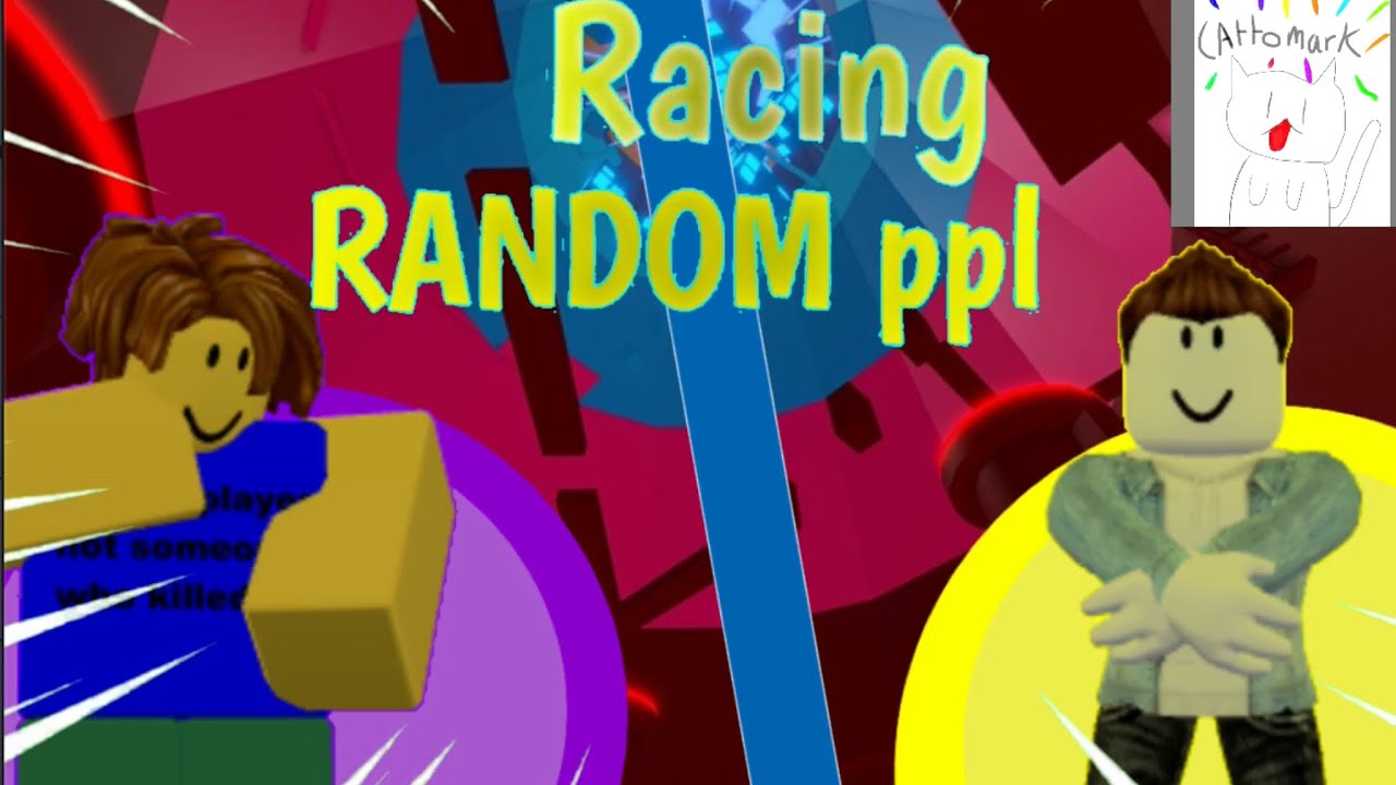 Roblox Tower of hell racing random people!!