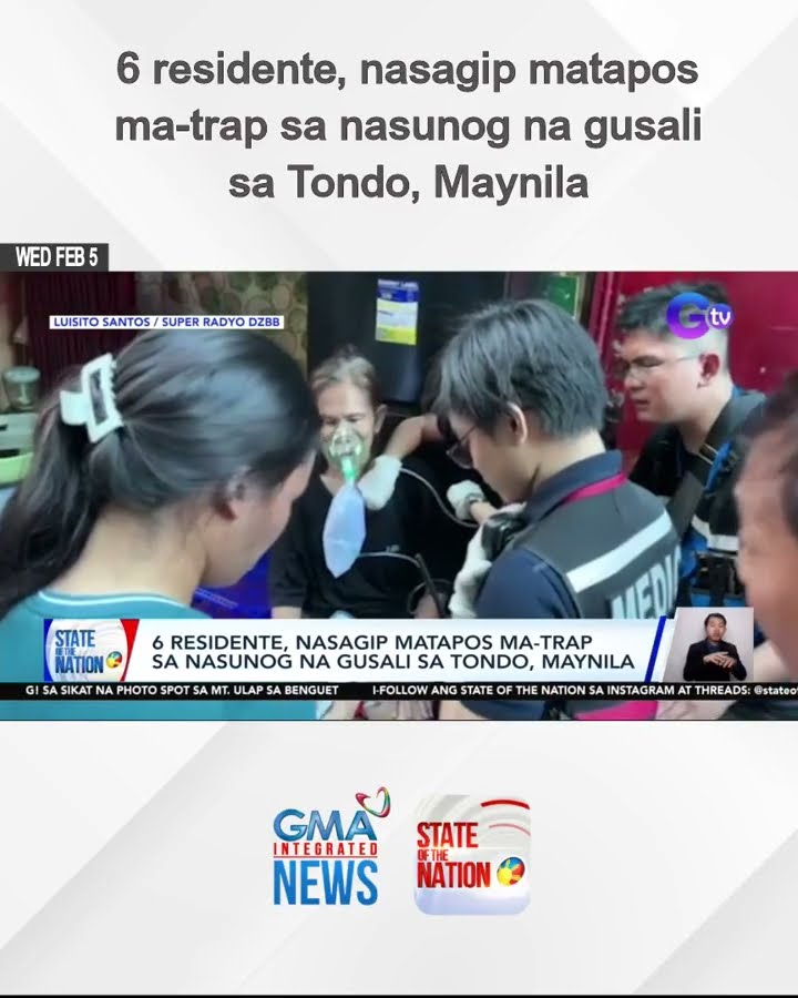 6 residente, nasagip matapos ma-trap sa nasunog na gusali sa Tondo, Maynila  | SONA