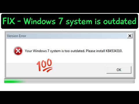 Roblox your windows 7 system is too outdated please install | Fix roblox version error kb4534310 @Teconz