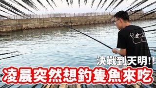 凌晨突然想釣隻魚來吃 那就直接出發了啊