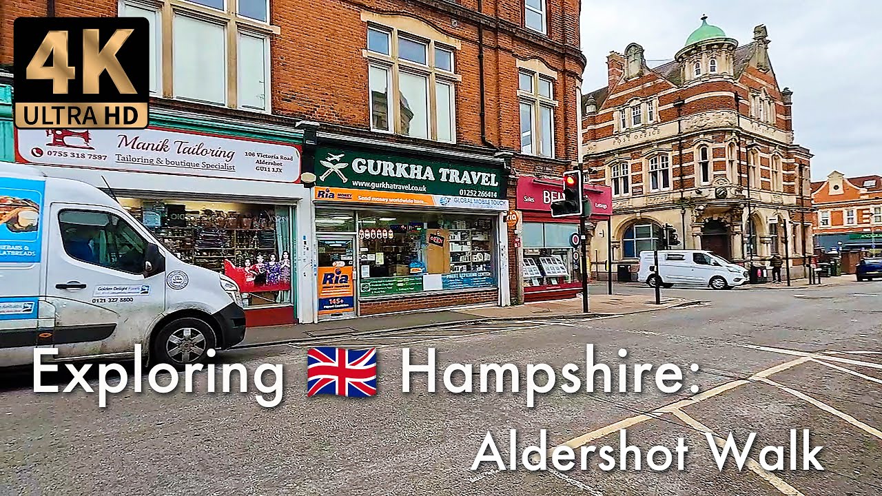 4K | Exploring Aldershot: Winter Streets & Redan Road Cemetery