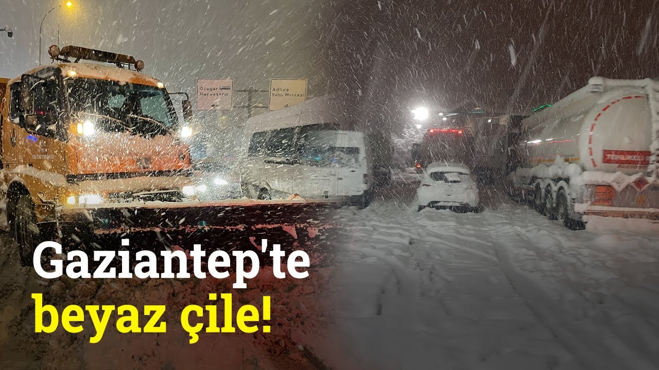 Gaziantep'te Kar Yağışı Hayatı Felç Etti: 2 Binden Fazla İnsan Mahsur Kaldı!
