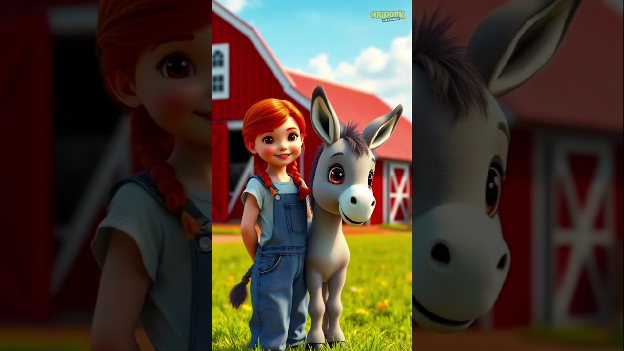 ❤️🐴 Evolution of Donkey: Best Friend of a Red-Haired Farm Girl 👩‍🌾✅✨ 