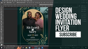How To Design A Modern WEDDING INVITATION (Save The Date) For Social Media Using #Photoshop