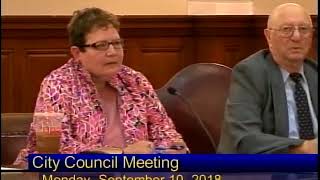 City of Reading Council Meeting  9-10-18
