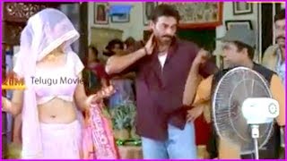Namitha Introduction Scene - Gemini Telugu Movie Scene Venkatesh Brahmanandam