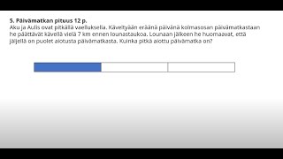 YO-tehtävä lyhyt matematiikka - Päivämatkan pituus