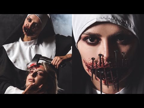 Грим монахини для Виктории Романец 🔥 | HALLOWEEN MAKEUP