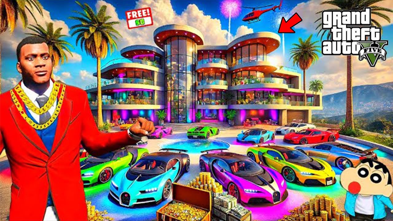 FRANKLIN TOUCH ANYTHING BECOME GOLD | EVERYTHING IS FREE IN GTA 5