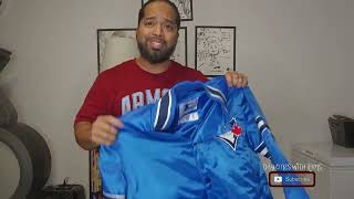 2024 Toronto Blue Jays Starter Midfield Satin Jacket TRY ON REVIEW
