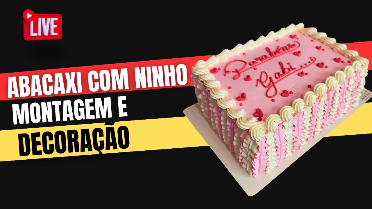 Bolo de Abacaxi com Ninho 2 kg decoração