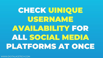 How to Check UNIQUE Username Availability for all Social Media Platforms at Once