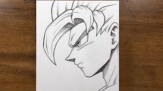 How to Draw Goku SSJ Easy | Dragon Ball Z Drawing Tutorial for Beginners
