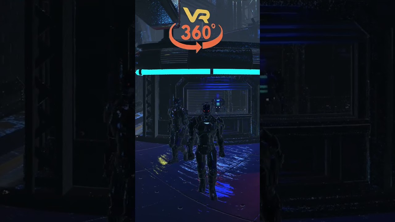 Cyberpunk City 360° VR - Life in the city in neon rays