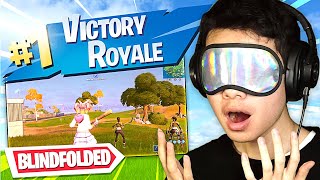 I Tried Playing Fortnite Blindfolded.. Bad Idea