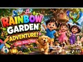 The Rainbow Garden Song | Alishba Kids Learning Fun | Nursery Rhymes for USA Kids
