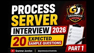 Process Server Interview | Top 20 Most Expected Questions with Sample Answers || PART 1