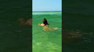 ☀️ 🏖 Amazing Beach Wild Swimming Summer Fun #beach girls #shorts