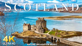 FLYING OVER SCOTLAND (4K UHD) Beautiful Nature Scenery with Relaxing Music | 4K LIVE VIDEO ULTRA HD