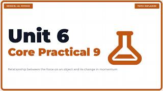 Core Practical 9: Relationship between the force on an object and its change in momentum