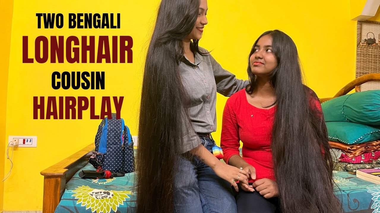 Two Bengali Longhair Girls Hairplay || Long Hairplay & Style by Friend || Long Hairplay