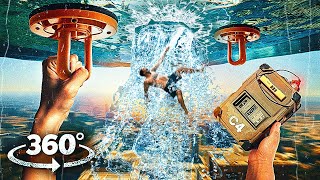 360° Fall From Sky High Swimming Pool Vr 360 Video 4K Ultra Hd