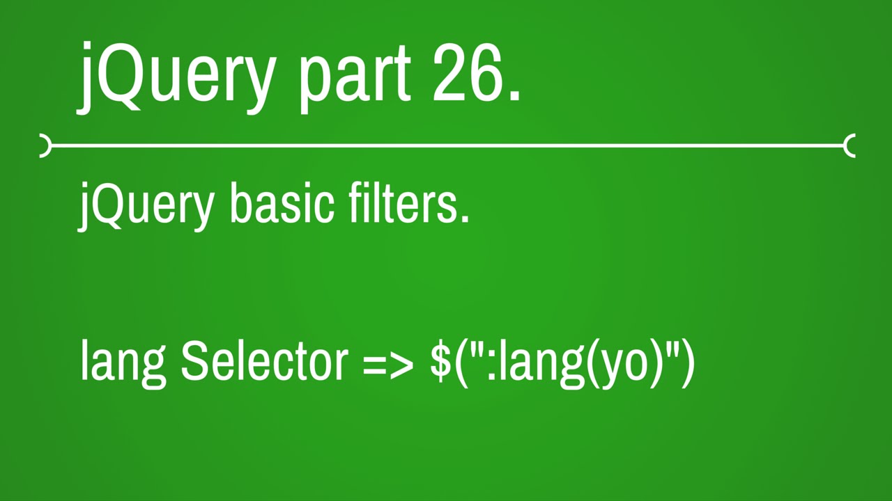 how to use lang selector in jquery - part 26 - YouTube