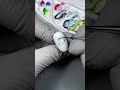 Разноцветный хлопок на ногтях акварелью #nailart