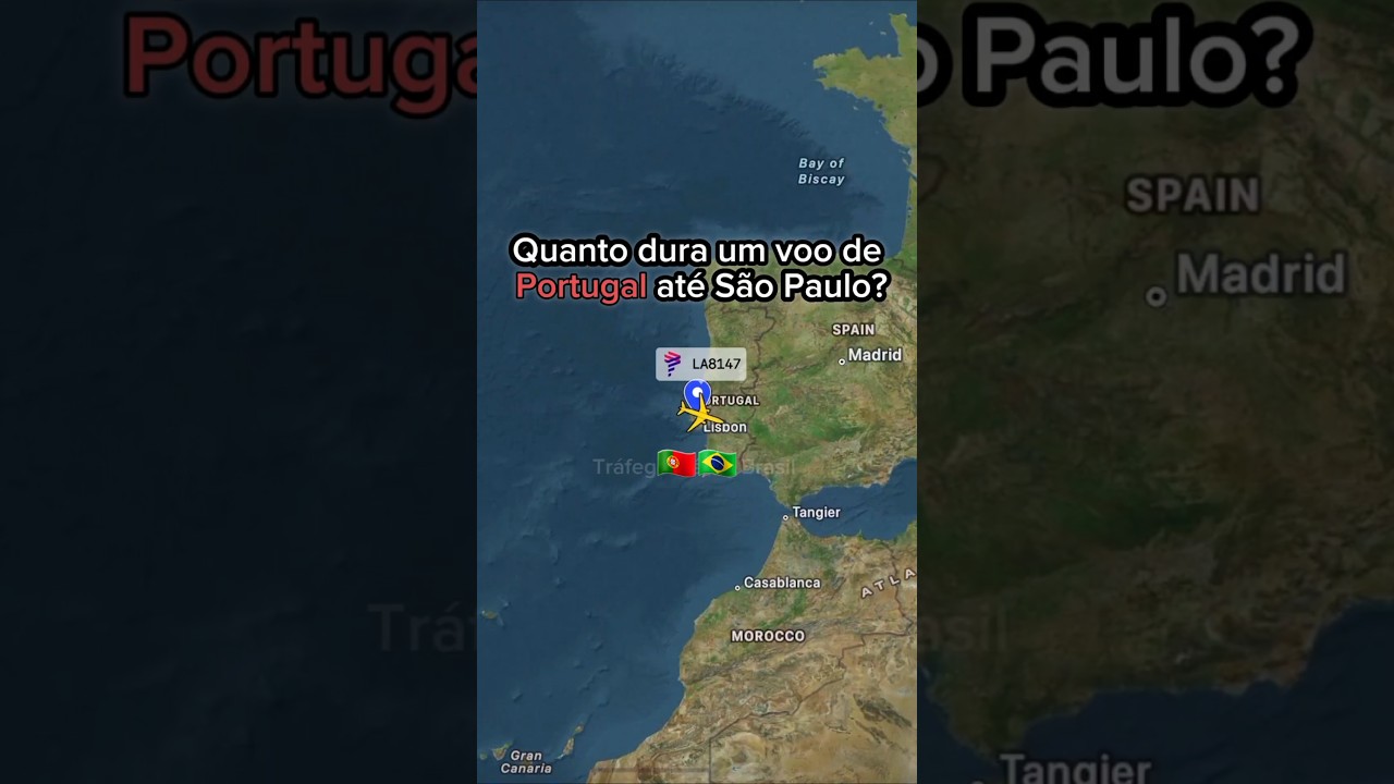 Quanto dura um voo de Portugal até São Paulo?