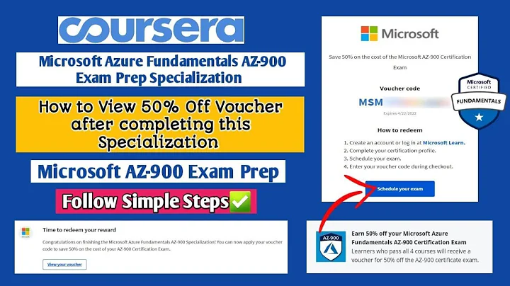 How to View 50% Off Voucher | Coursera Microsoft AZ-900 Exam Prep Specialization | AZ-900 Voucher