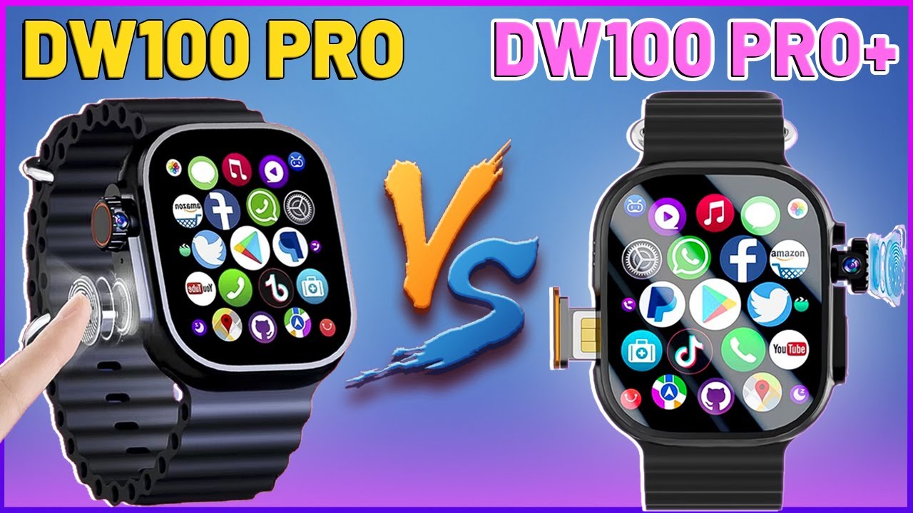 DW100 PRO ULTRA VS DW100 PRO+ PLUS ULTRA 4G - QUAL O MELHOR SMARTWATCH COM DESBLOQUEIO POR DIGITAL?