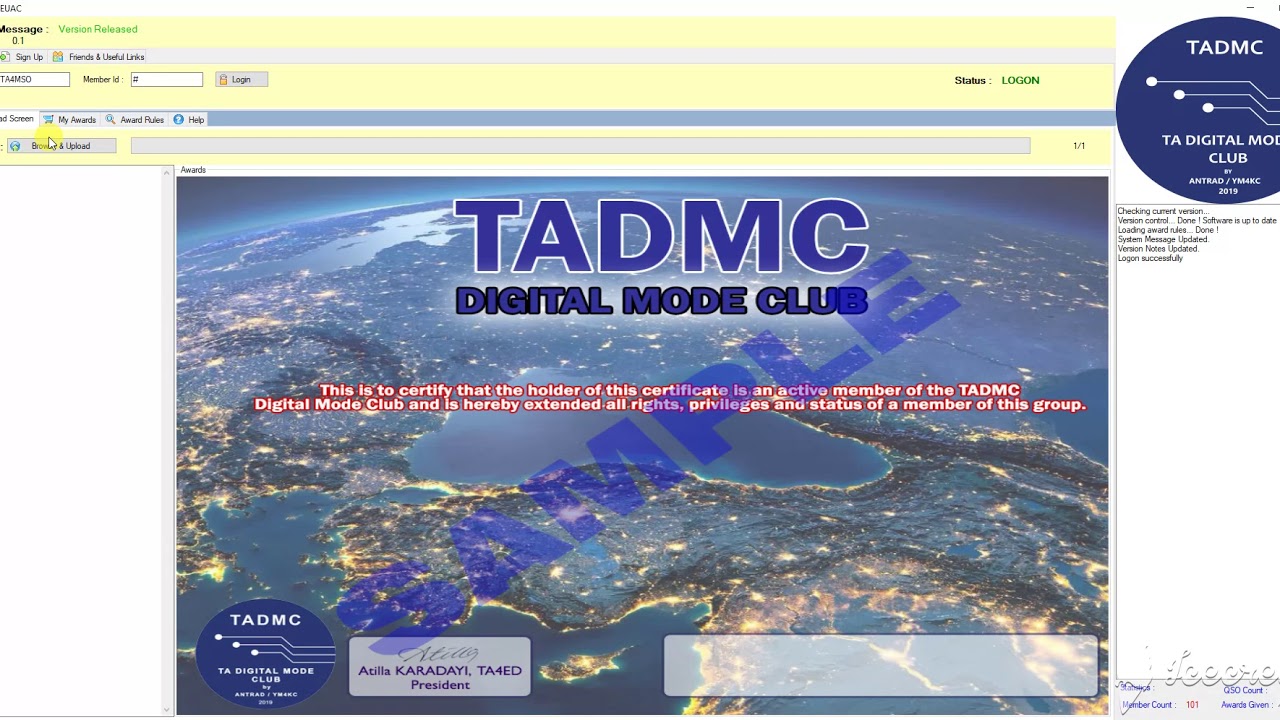 TADMC EUAC DIGITAL MODE End User Award Control System