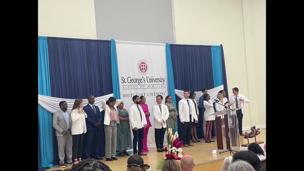 April 2025 Students at SGU School of Medicine White Coat Ceremony