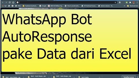 WhatsApp Bot AutoResponse pake Data dari Excel