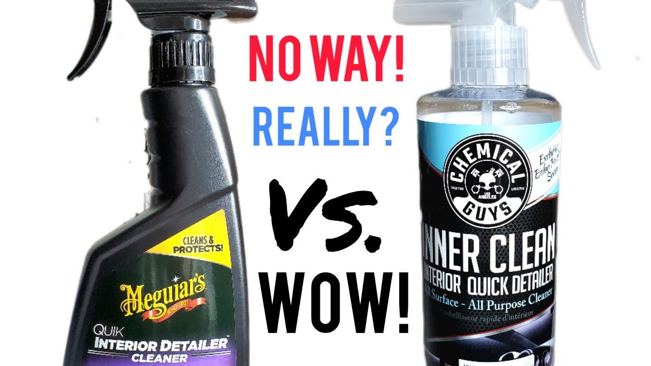 Meguiar's Quik Interior Detailer Cleaner Vs. Chemical Guys Inner Clean All  Surface Car Care Review 