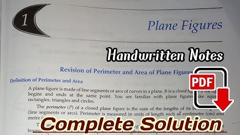 Exercise 1 A Plane figures class 9 icse |Plane figure class 9 solution|area of plane figures icse