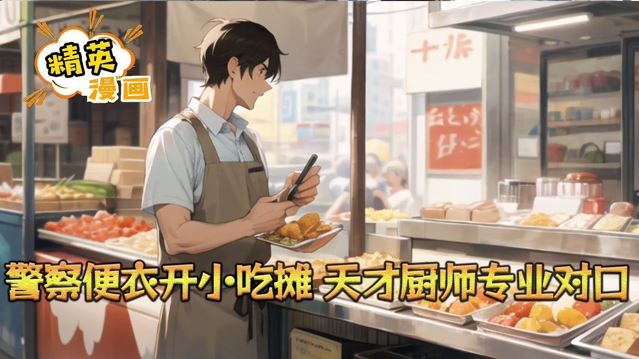《警察便衣开小吃摊，天才厨师专业对口》 萧岚穿成平行世界一位警官，接到了假扮小吃摊贩监视嫌疑人的任务。 他前世正好是个天才厨师，这下专业对口了。#小说 #都市 #精英漫画 #JYMH
