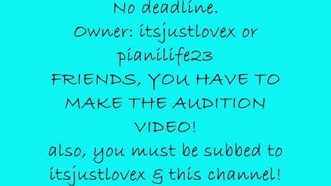 Collab auditions! (OPEN)