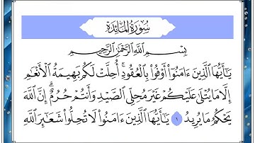 سورة المائدة القارئ الشيخ خالد كريم محمدي