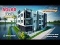 50×60 House Plan, G+2 House Plan, 50*60 House Plan, Apartment House Plan,