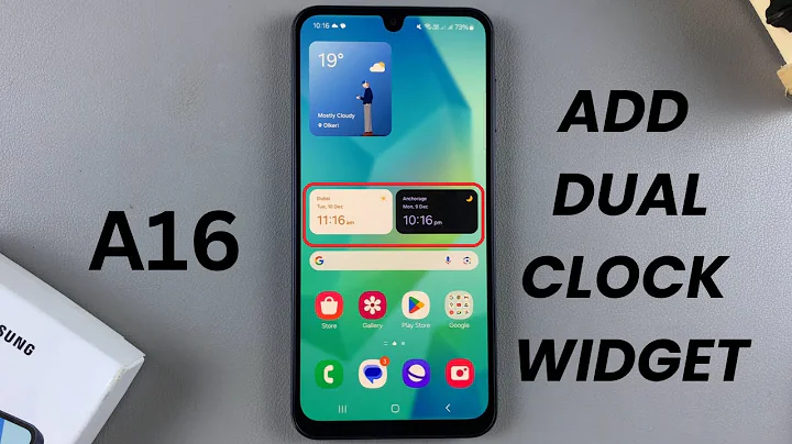 How To Add Dual Clock Widget To Home Screen On Samsung Galaxy A16