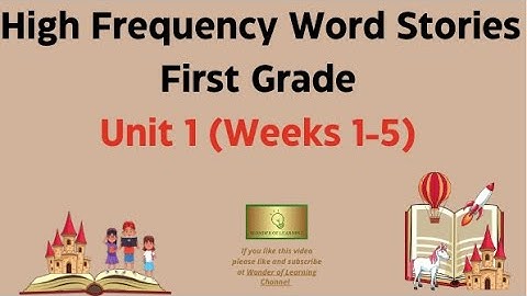 High Frequency Stories First Grade Unit 1 Weeks 1 5