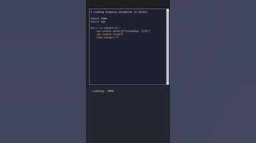 Python Loading Animation! || Loading Progress Animation in Python