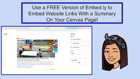 Use Embed.ly (FREE version) to Embed Website Links!