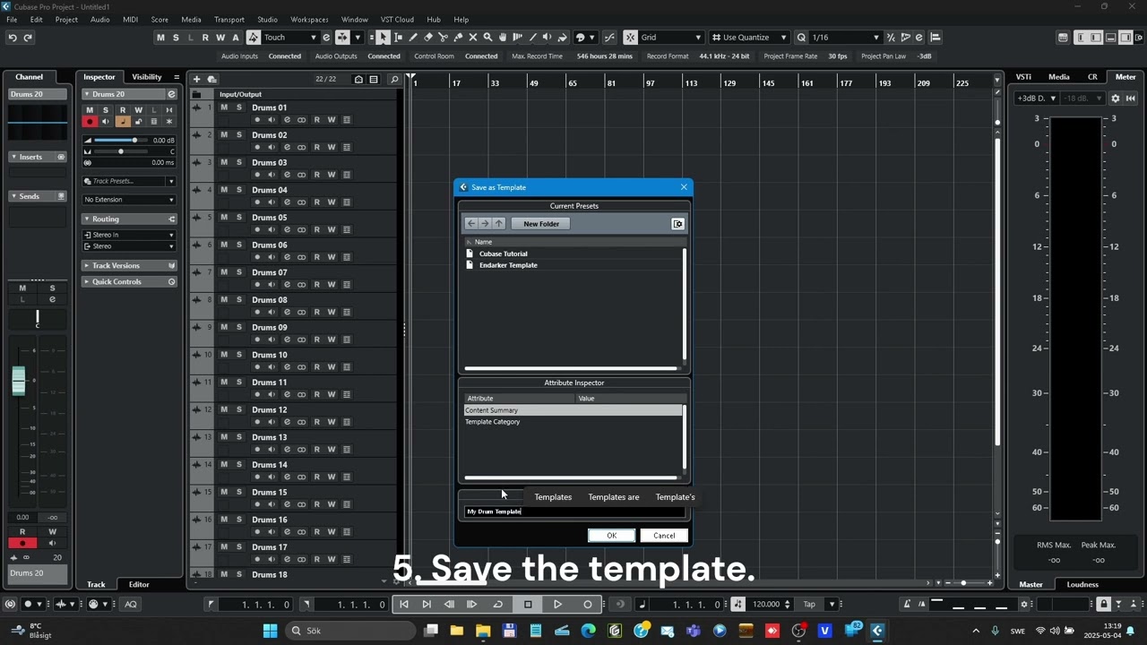 How to Create a Cubase Template