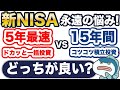 【新NISA】360万円×5年間vs120万円×15年間！暴落後でも〇〇の勝ち！